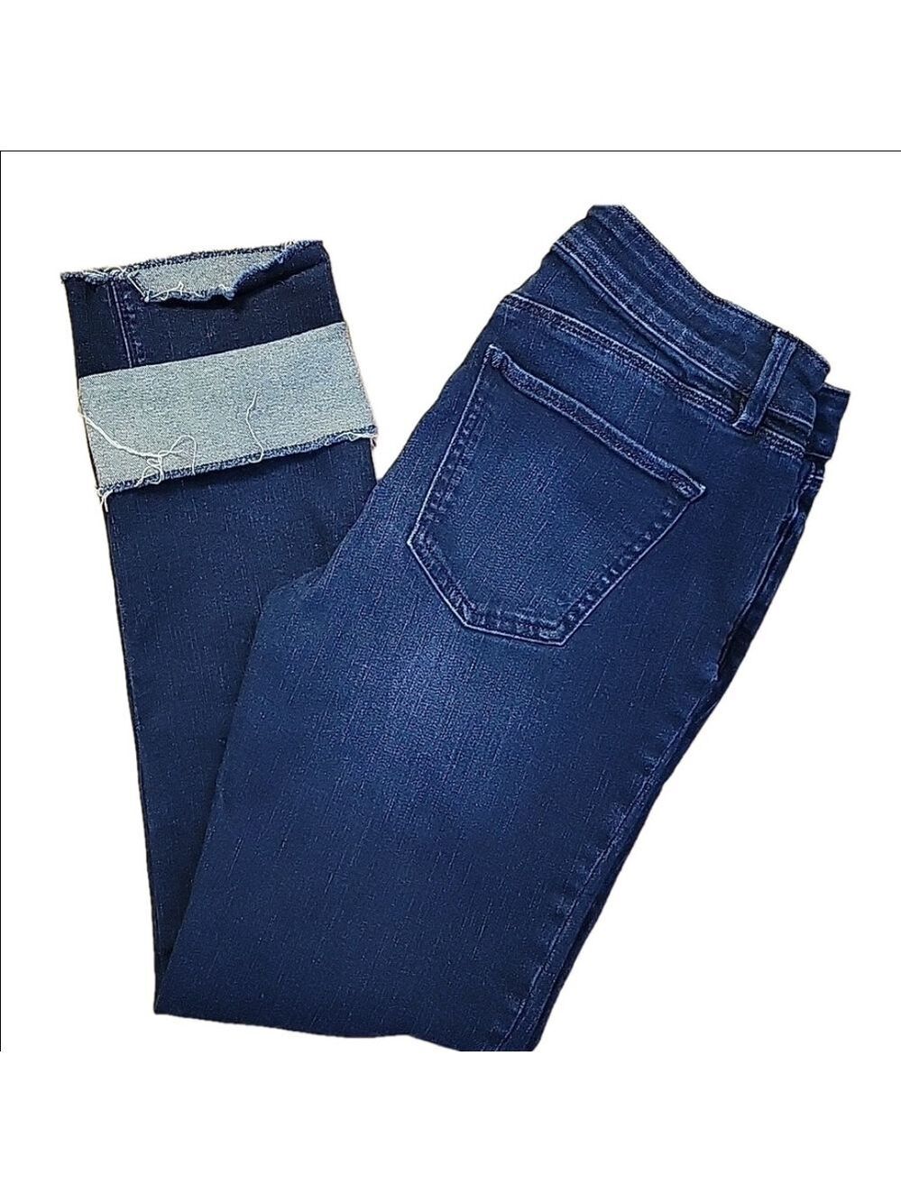 White House Black Market Crop Dark Wash Denim Jeans Size 2 EUC